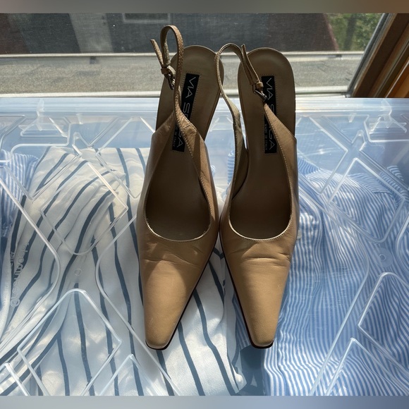 Vintage Via Spiga Nude Slingbacks - Picture 2 of 4